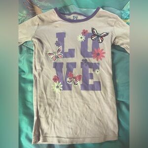 Kid girls cute pj shirt ! Originally from childrens place. Size :8 💜🎀🎁🧸